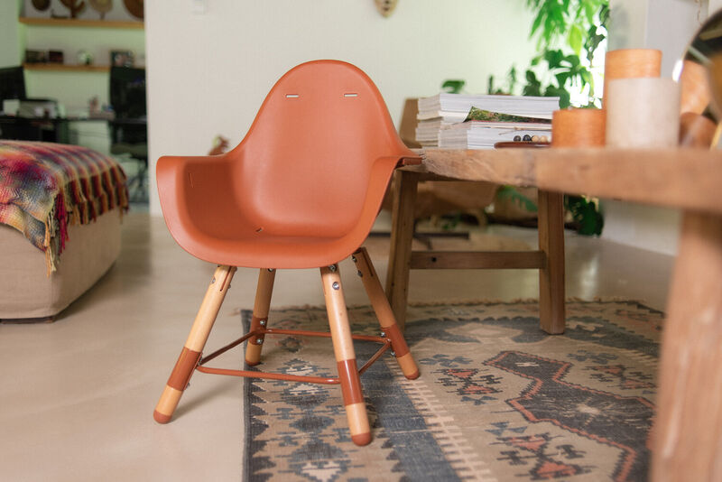 Evolu High Chair - Adjustable In Height (50-75 Cm/*90 Cm) - Rust