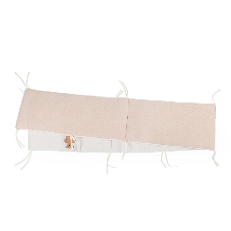 Contour De Parc - 35x340 Cm - Jersey Melange Beige / Muslin 