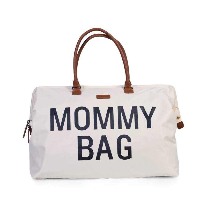 Mommy Bag Diaper bag, Delivery bag, Hospital bag, Travel bag with changing mat - OFF WHITE/BLACK