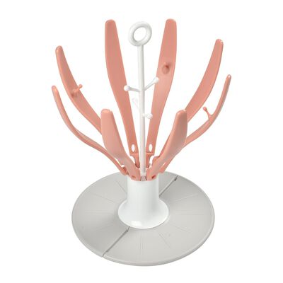 Zusammenklappbares Flaschenabtropfgestell Flower pink