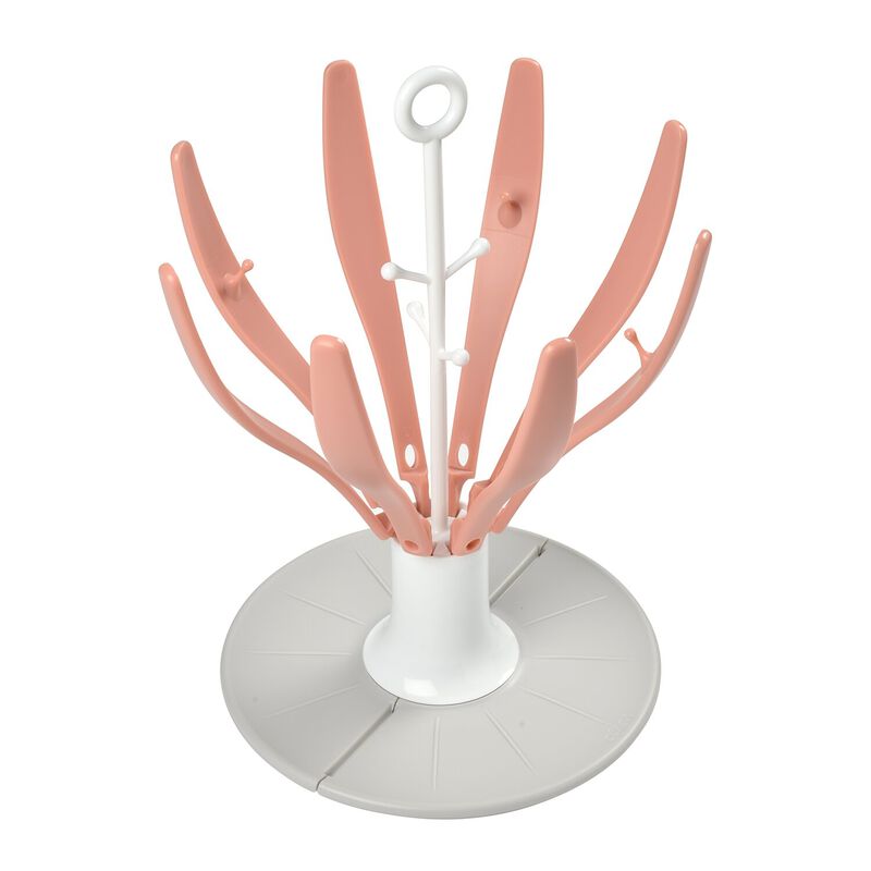 Flower Folding Bottle Drying Rack pink