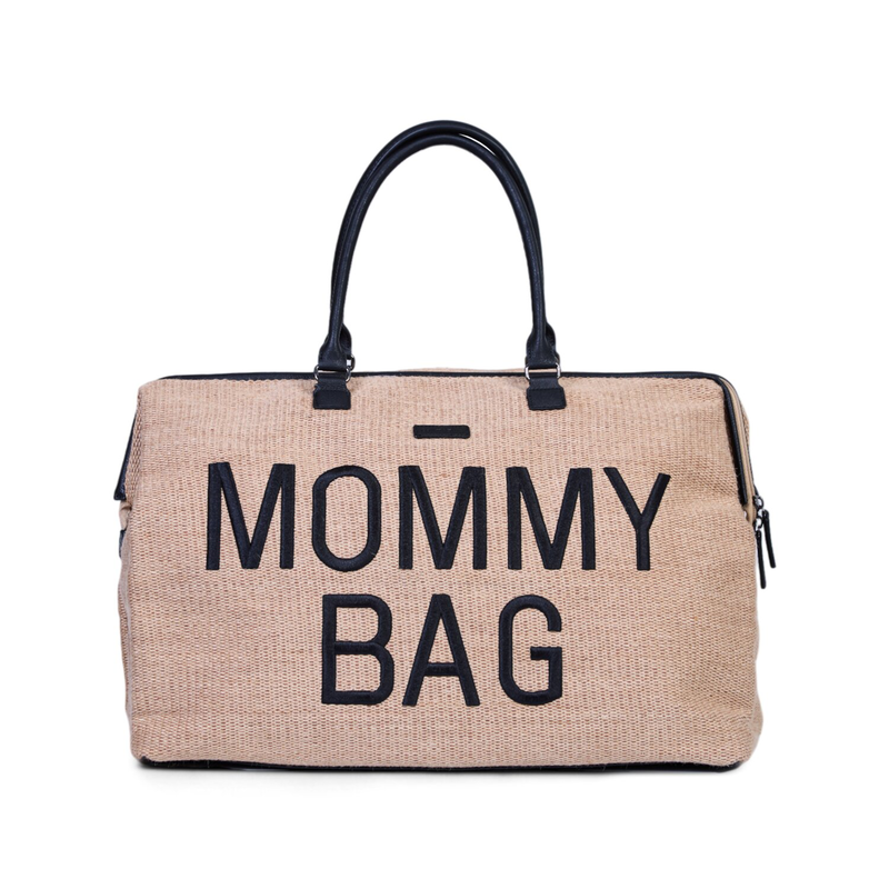 Mommy Bag, Diaper bag, Delivery bag, Hospital bag, Nursery bag with changing mat - Raffia