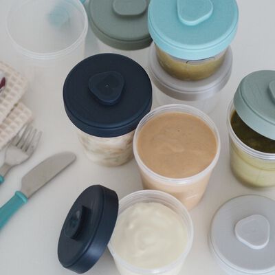 Lot de 8 portions clip 2&egrave;me &acirc;ge (4X150ml et 4X250ml)