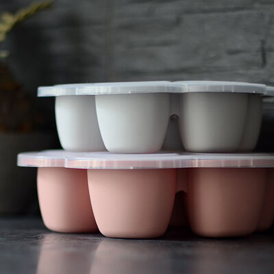 Multiportions Silicone Babyfood Freezer Tray, baby freezer portions 6 X 150ml - Light Mist