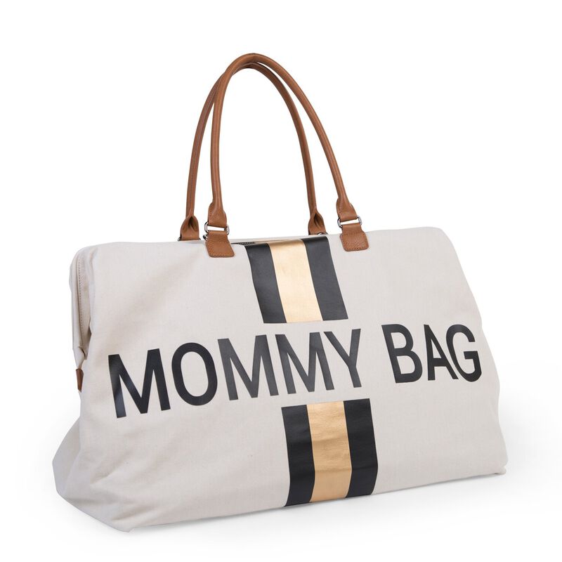 Nursery bag Family Bag Canvas Off White Stripes Black/Gold