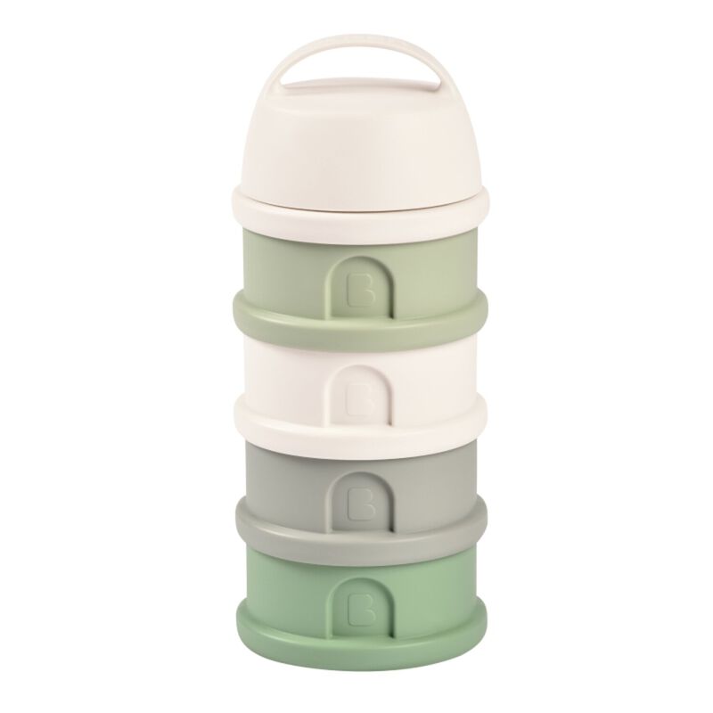 Bo&icirc;te doseuse de lait 4 compartiments empilables Vert sauge