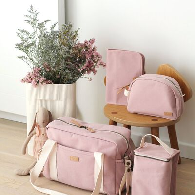 Pochette repas isotherme Rose poudr&eacute;