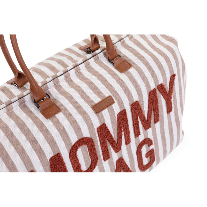 Mommy Bag ® Sac à Langer - Rayures - Nude/Terracotta (Childhome) - Image 7