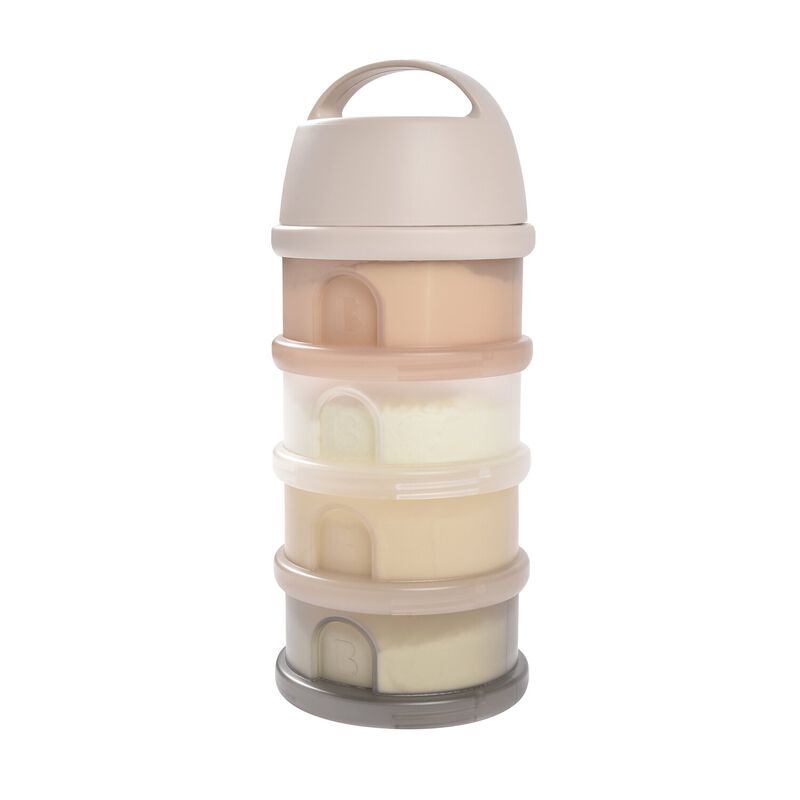 Translucent Formula milk container 4 compartments - Clay