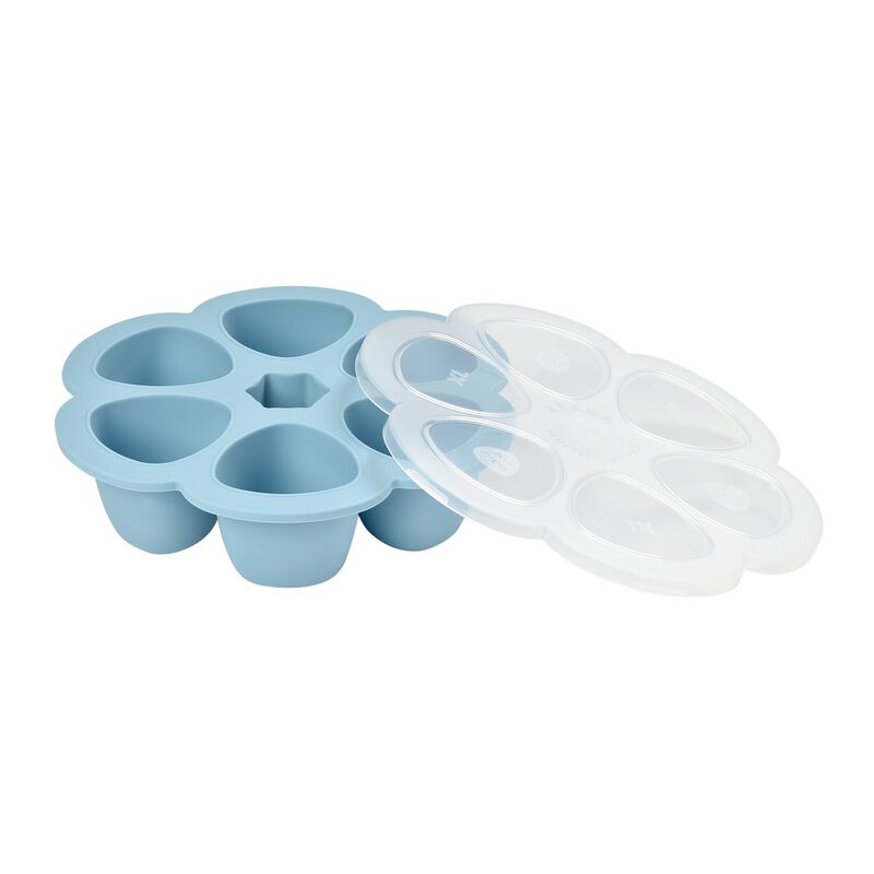 Multiportions Silicone Baby food Freezer Tray, baby freezer portions 6 X 150ml - Windy Blue