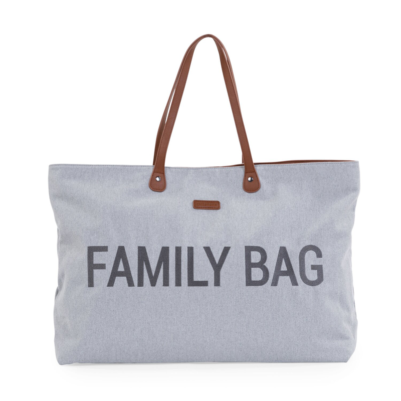 Family Bag - Righe Cotone Grigio