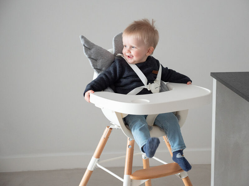 Evolu Feeding Tray & Silicone Play Mat - White