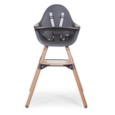 Evolu Chaise Haute - R&eacute;glable En Hauteur (50-75 Cm/*90 Cm) - Naturel Anthracite