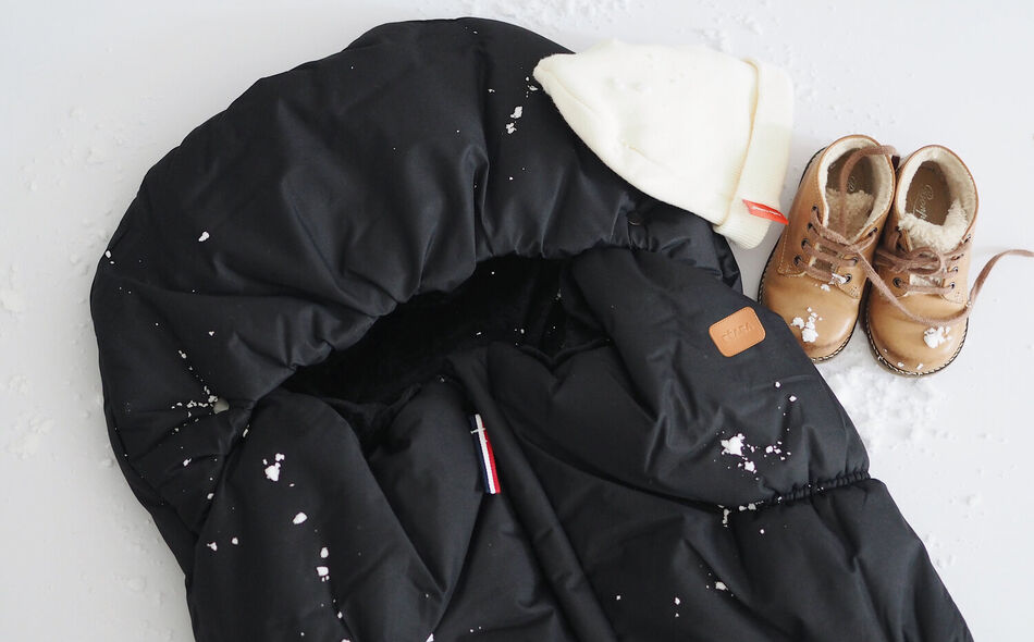 Saco universal de invierno 6-24m heather grey dots