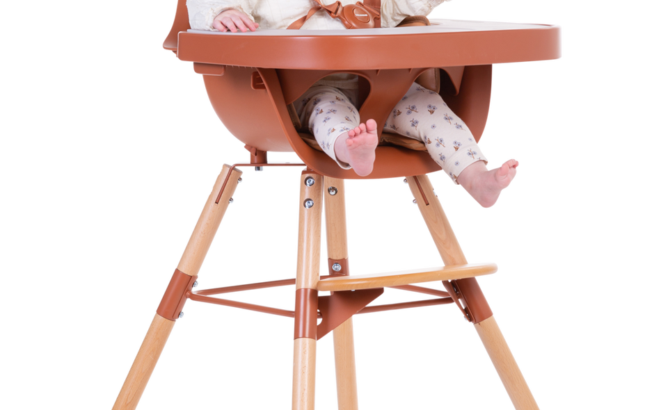 Evolu High Chair - Adjustable In Height (50-75 Cm/*90 Cm) - Rust