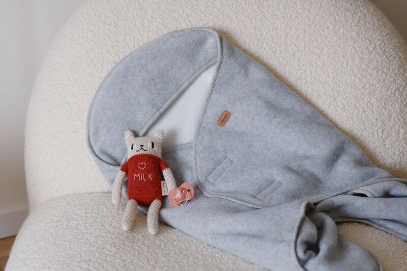 Babynomade® double fleece heather grey