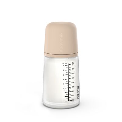 Biberon anti-colique ZERO.ZERO 270 ml - D&eacute;bit Moyen Sand