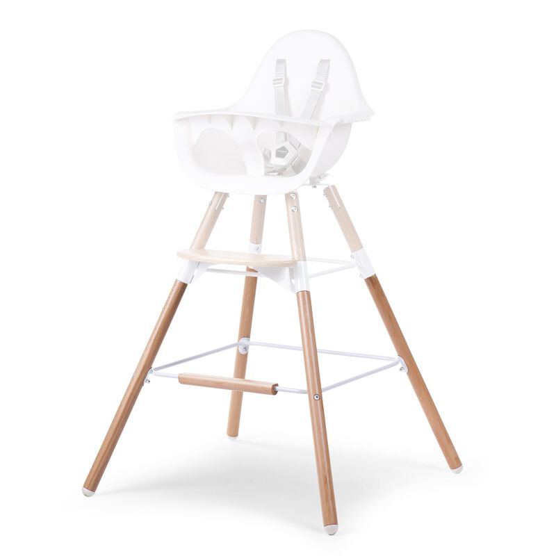 Evolu Extra Set Lange Beine + Fu&szlig;st&uuml;tze - Holz - Natur Weiss