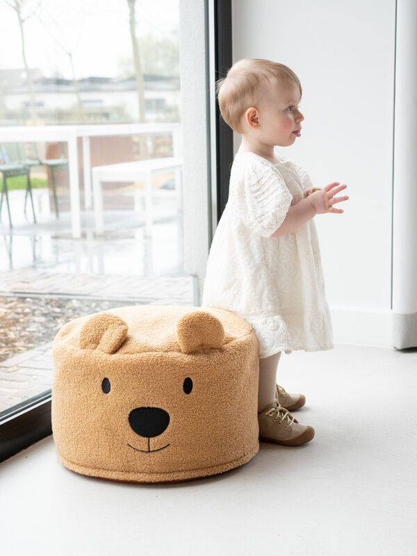 Pouf Teddy marron