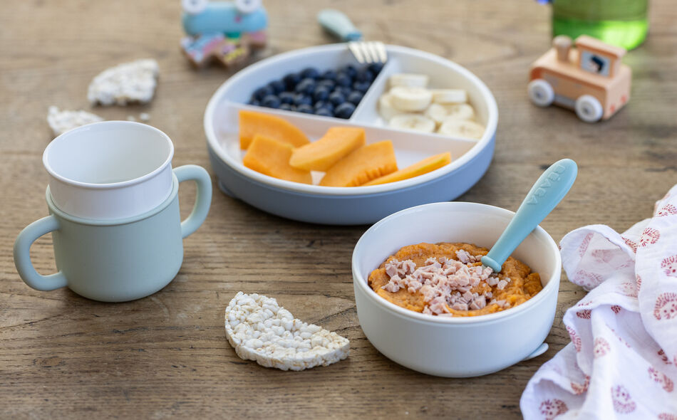 Set de comida de porcelana - Pebble