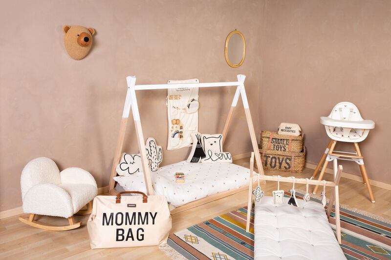 Lettino montessori tipi legno/bianco 70x140