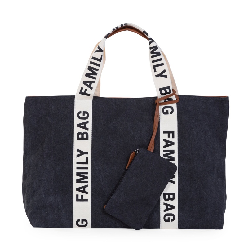 Family Bag Sac A Langer - Signature - Canvas - Noir