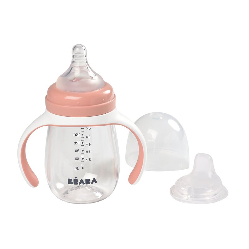 Biberon d'apprentissage 2 en 1 - 210ml Vieux rose
