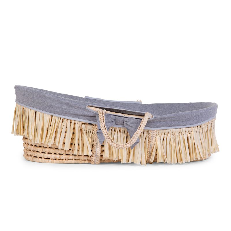 Moses Basket Cover - Jersey - Grey