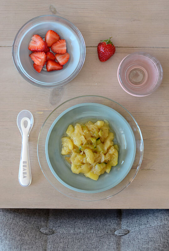 Coffret repas verre Eucalyptus/Rose