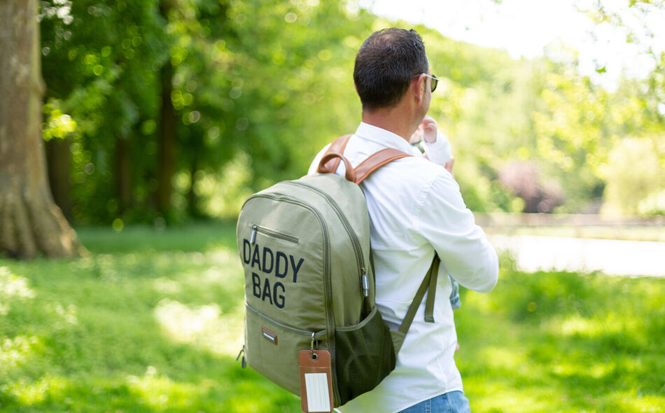 Nursery backpack Daddy Bag Canvas kaki