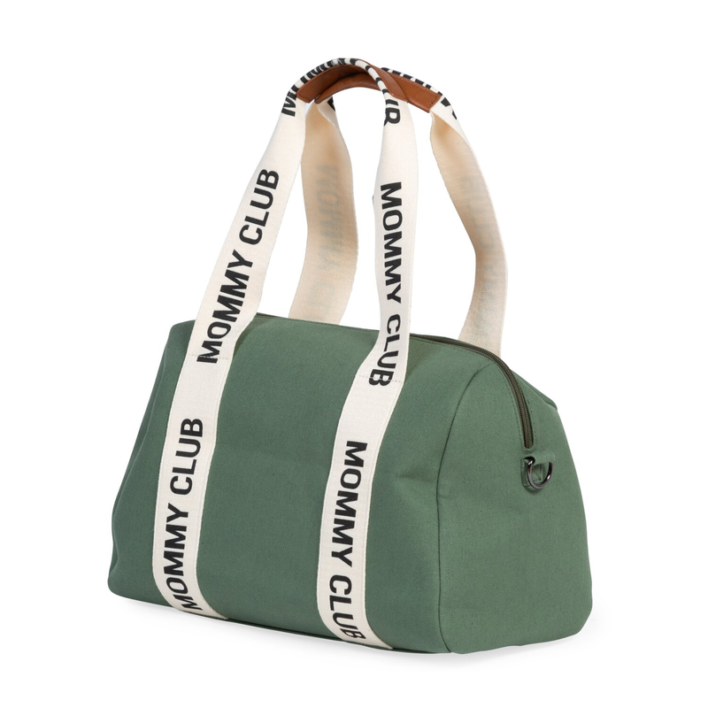 Nusery bag Mommy Club Signature Canvas green