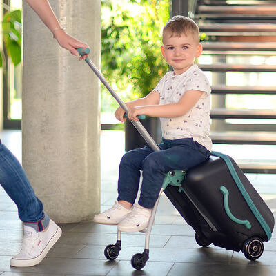 Valise avec assise de voyage Luggage Eazy Bleu-vert