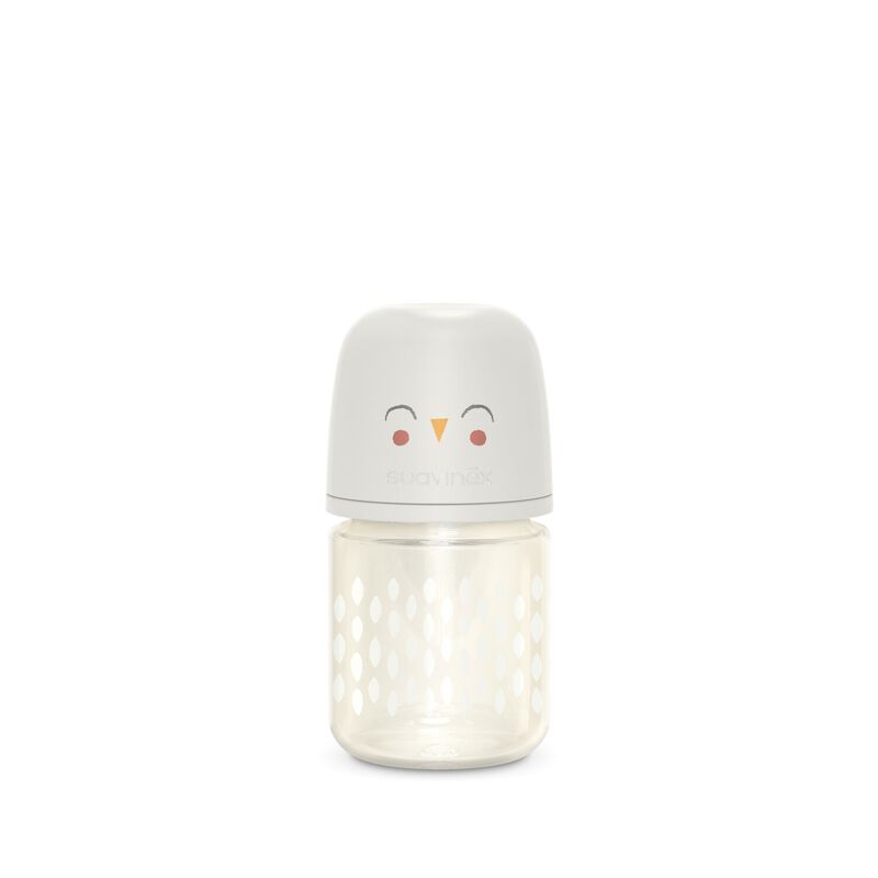 Biberon en verre avec t&eacute;tine SX Pro 120 ml d&eacute;bit S Bonhomia