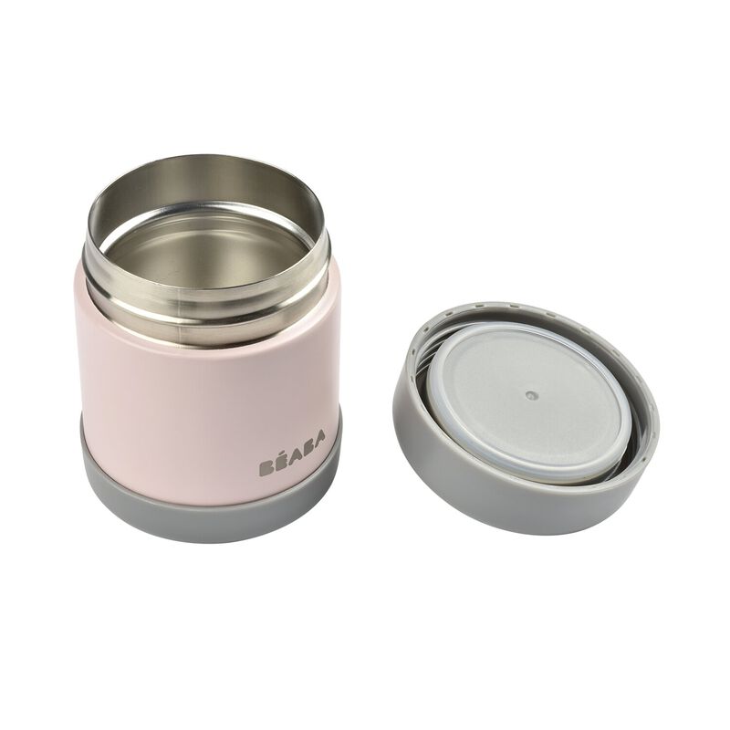 Thermo Portion Stainless Steel Isothermal Food Jar Container 300 ml (Dark mist/Light pink)