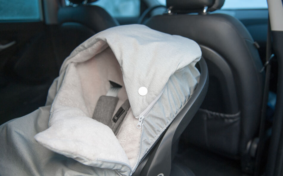 Car seat footmuff heather grey