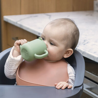 Tasse d'apprentissage silicone Vert sauge