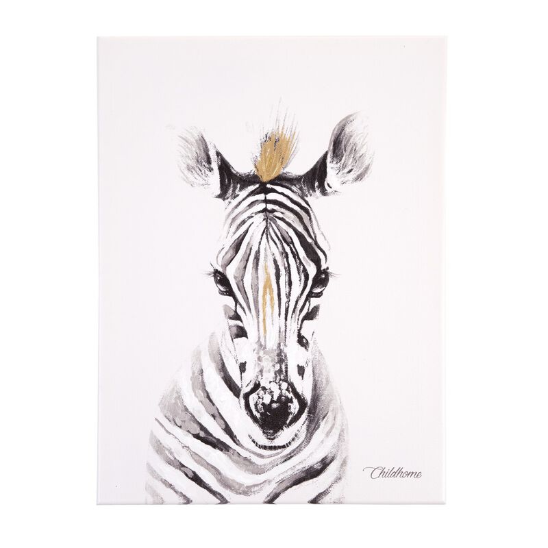 &Ouml;lgem&auml;lde - Zebra + Gold - 30x40 Cm