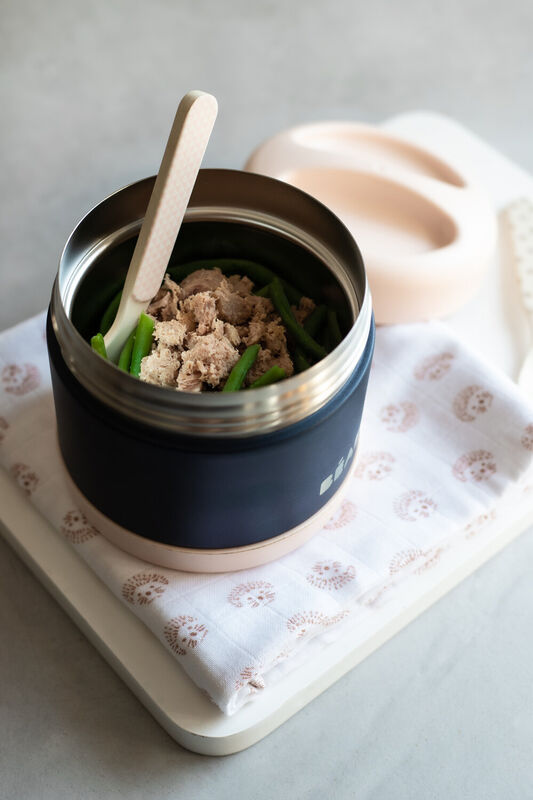 Thermo Portion Stainless Steel Isothermal Portion Container500 ml (Light pink/Night blue)