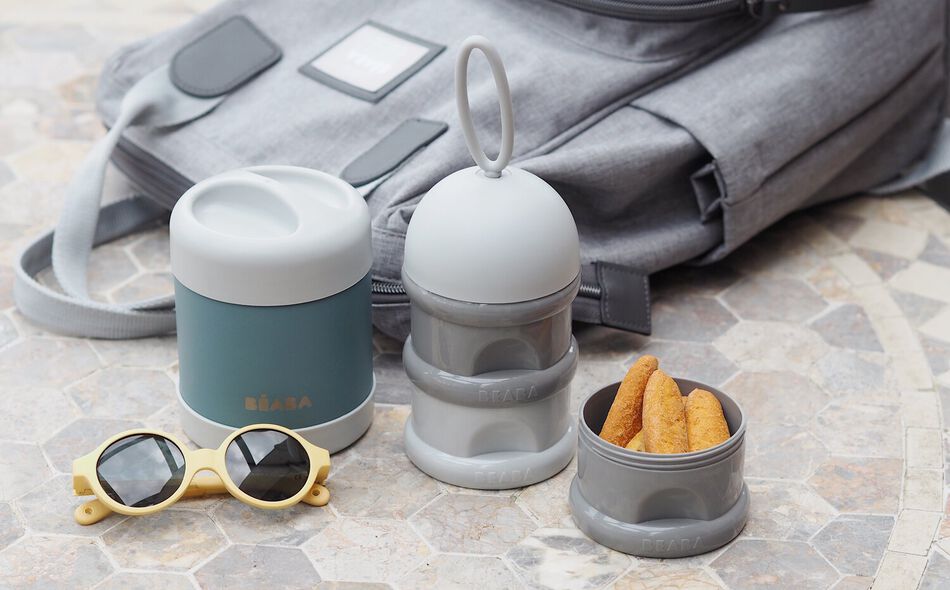 Stapelbare Dosierbox grey