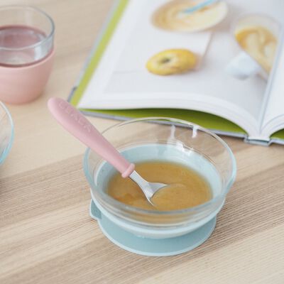 3er Set Besteck aus Edelstahl old pink