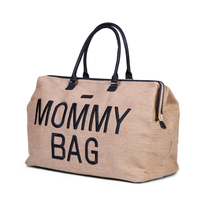 Mommy Bag, Diaper bag, Delivery bag, Hospital bag, Nursery bag with changing mat - Raffia