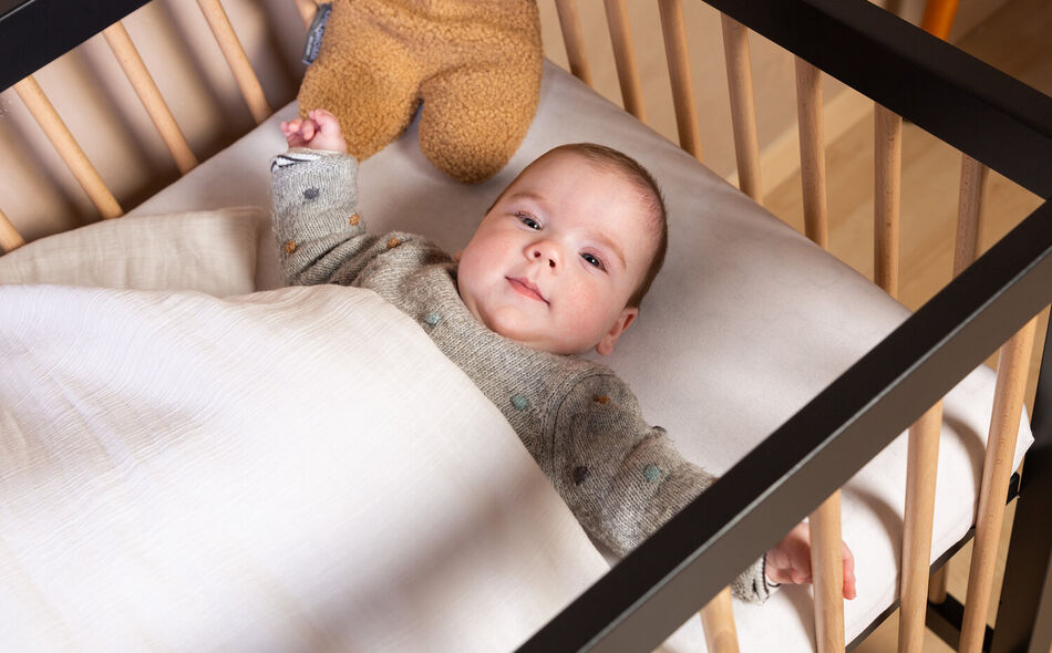 COT 97 - Babybett - 120x60Cm - Schwarz Natur