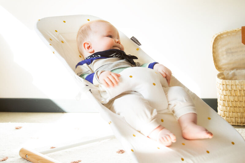 Evolux Babywippe Bezug - Jersey - Gold Dots