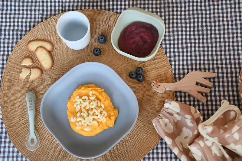 Coffret repas silicone 4 pi&egrave;ces - Galet 