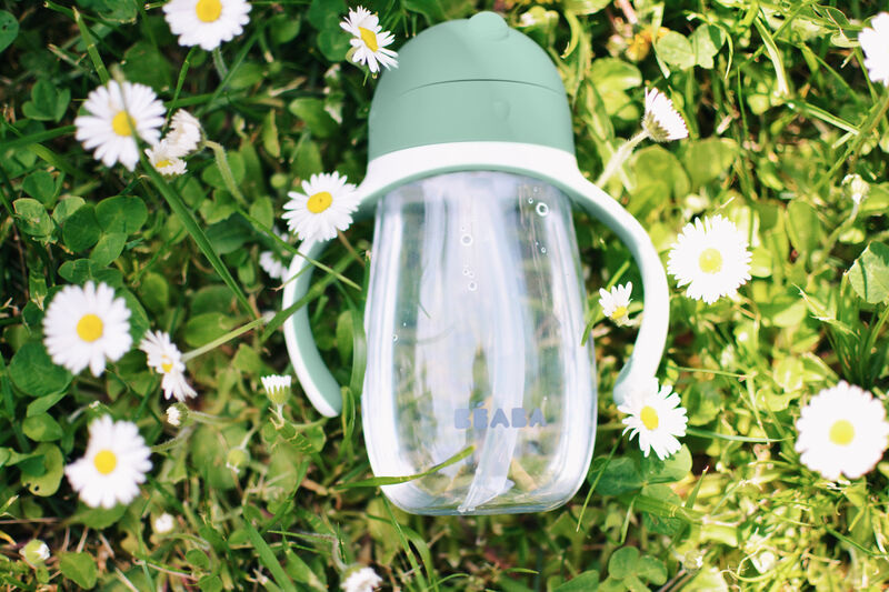 300 ml straw cup sage green