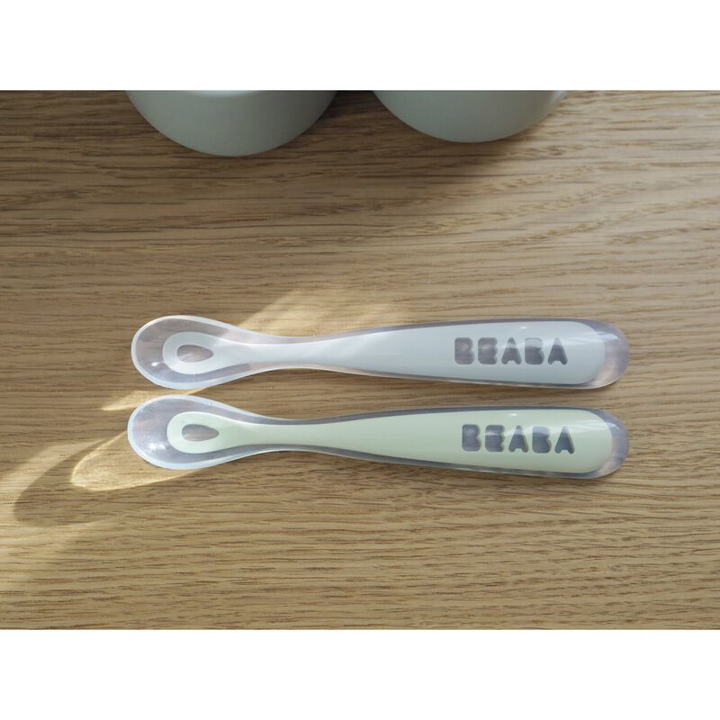 Set of 2 Easy-Grip 1st Stage Silicone Spoons + Storage Case