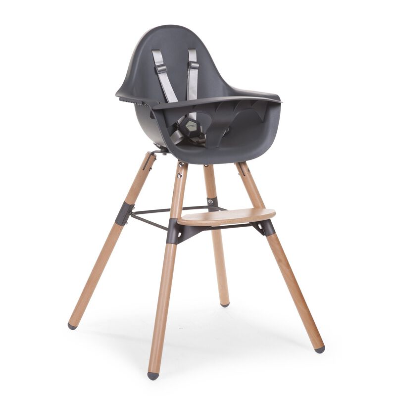 High chair Evolu naturel anthracite