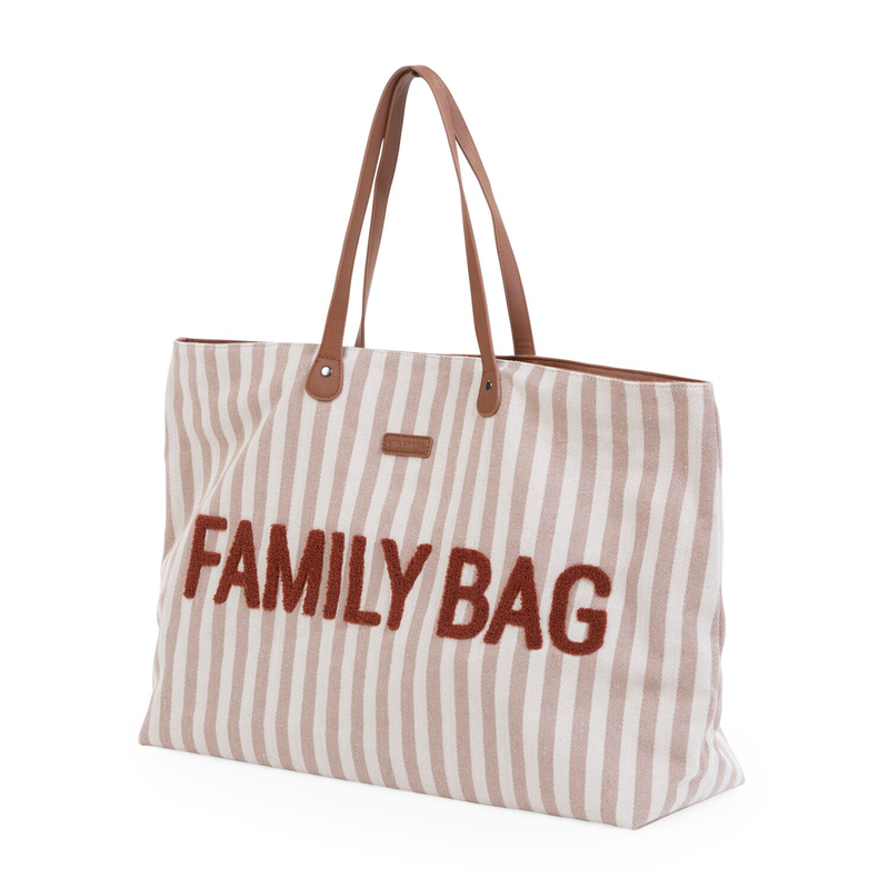Family Bag - Righe Nude/Terracotta