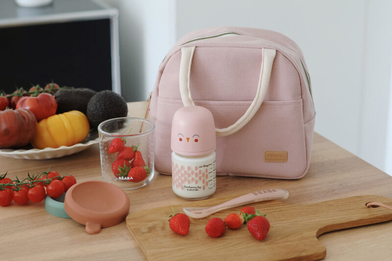 Sac repas isotherme Rose poudr&eacute;