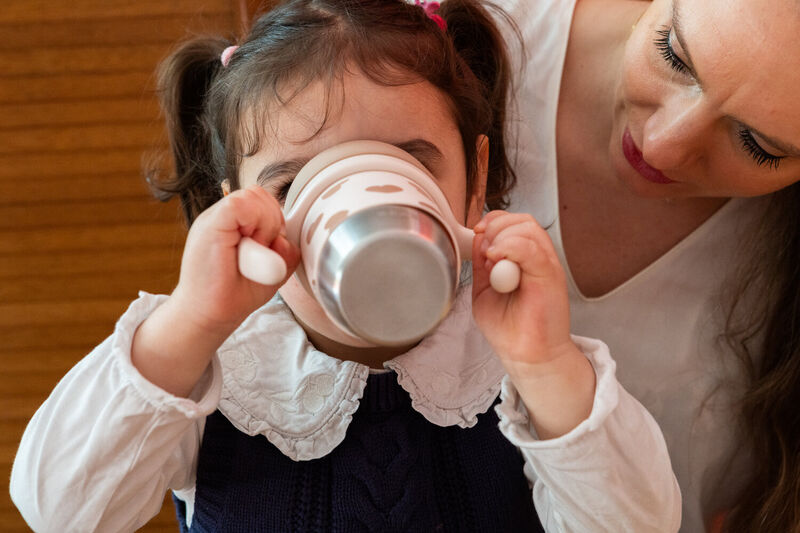 Stainless steel learning cup Click and drink - BigLove